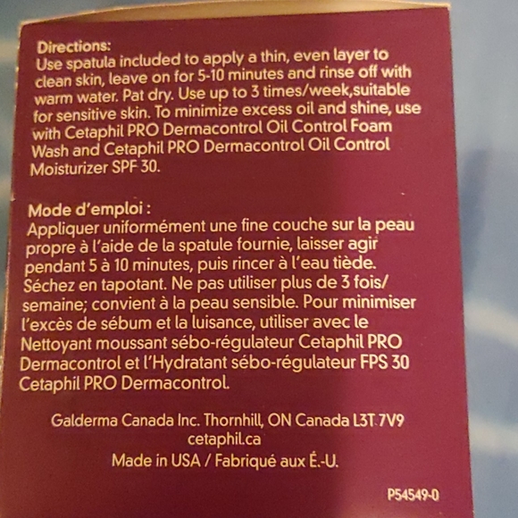 Cetaphil pro dermacontrol purifying clay mask - Picture 2 of 4